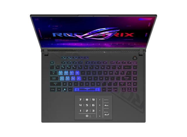 Лаптоп Asus ROG Strix G16 G614PW-RV098, AMD Ryzen 9 8940HX 16C (2.4 / 5.3 GHz, 64MB Cache), 16" (40.64cm) WUXGA IPS Anti-Glare Display, NVIDIA GF RTX5080 16GB GDDR7 DLSS 4, 16GB DDR5, 1TB SSD NVMe, No OS