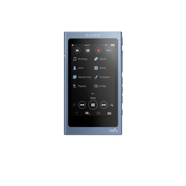 Mp3 плейър Sony NW-A45HN, 16GB, Hi-Res Audio, 7.8cm screen, NFC/Bluetooth, Noise Cancelling headphones, blue
