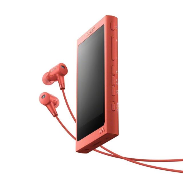Mp3 плейър Sony NW-A45HN, 16GB, Hi-Res Audio, 7.8cm screen, NFC/Bluetooth, Noise Cancelling headphones, red