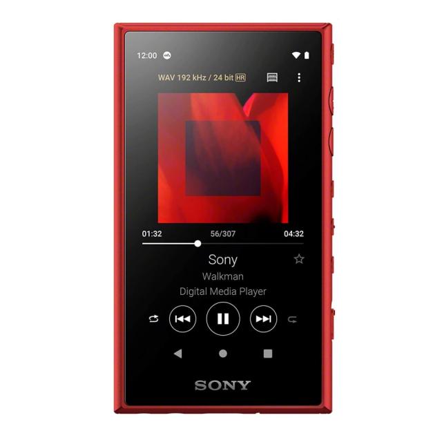 Mp3 плейър Sony NW-A105, 16GB, Hi-Res Audio, NFC/Bluetooth, red