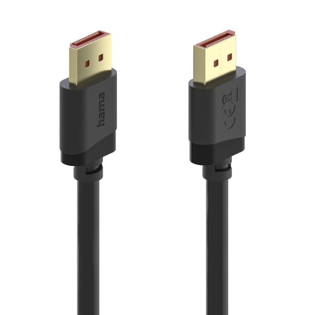 Кабел HAMA DisplayPort към DisplayPort 2.1, Ultra-HD 8K, 40 Gbit/s, 2 м
