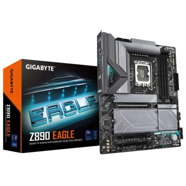 Дънна платка GIGABYTE Z890 EAGLE, LGA 1851, 4x DDR5, 4 x M.2, 4x SATA 6Gb/s, DisplayPort, ATX