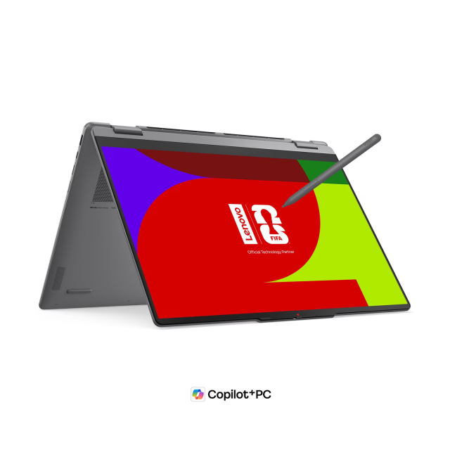 Лаптоп Lenovo Yoga 7 2-in-1 16IPH11 Aura Edition, Intel Core Ultra 7 355 8C (1.7 / 4.7 GHz, 12MB Cache), 16" (40.64cm) 2.8K OLED 500nits Glossy Display, Intel Graphics 4 Xe3, 32GB LPDDR5X, 1TB M.2 NVMe SSD, Windows 11 Home