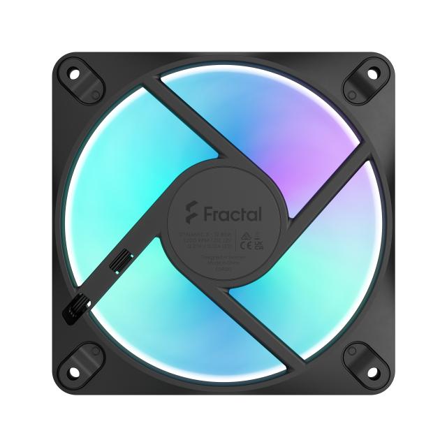 Вентилатор Fractal Design 120mm DYNAMIC3 RGB BLACK 3PAK, 4-pin PWM / 3-pin RGB connector
