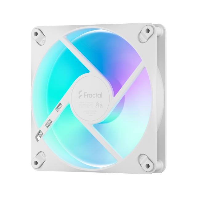 Вентилатор Fractal Design 140mm DYNAMIC3 RGB WHITE, 4-pin PWM / 3-pin RGB connector