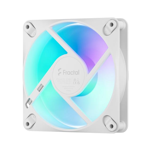 Вентилатор Fractal Design 120mm DYNAMIC3 RGB WHITE, 4-pin PWM / 3-pin RGB connector