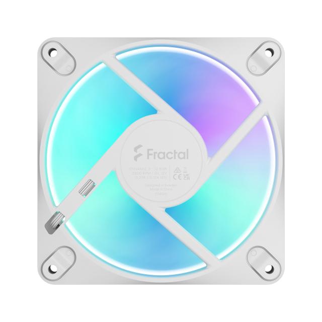 Вентилатор Fractal Design 120mm DYNAMIC3 RGB WHITE, 4-pin PWM / 3-pin RGB connector