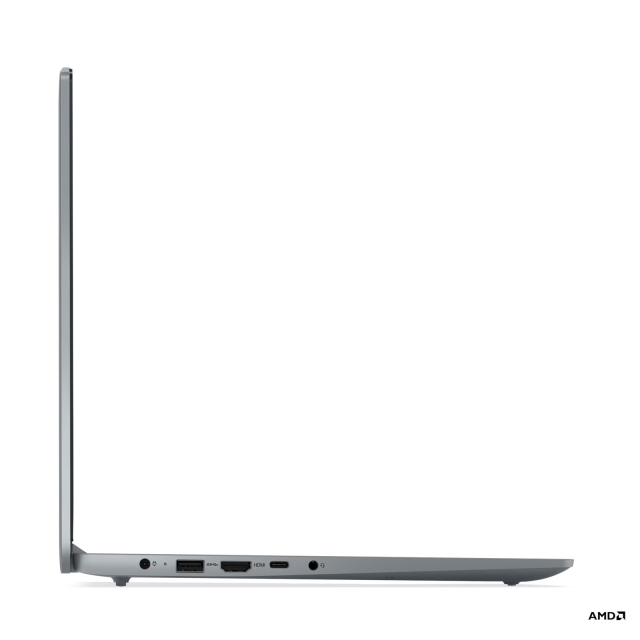 Лаптоп Lenovo IdeaPad Slim 3 15AMN8, AMD Ryzen 3 30 4C (2.4 / 4.1 GHz, 4MB Cache), 15.6'' (39.62 cm) FHD TN Anti-glare Display, 16GB LPDDR5, 512GB M.2 NVMe SSD, Free DOS