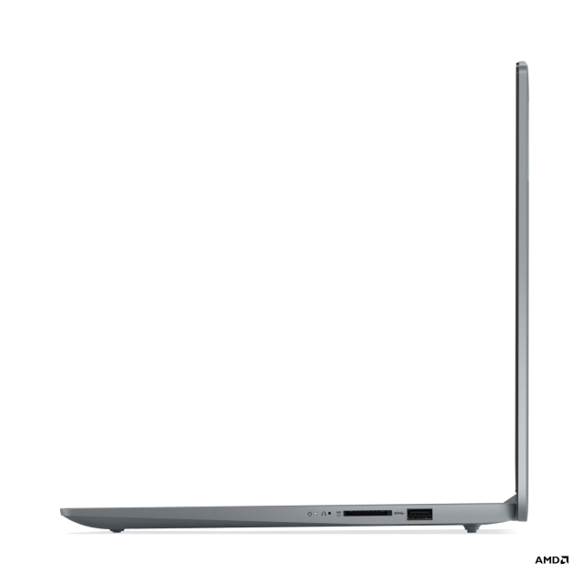 Лаптоп Lenovo IdeaPad Slim 3 15AMN8, AMD Ryzen 3 30 4C (2.4 / 4.1 GHz, 4MB Cache), 15.6'' (39.62 cm) FHD TN Anti-glare Display, 16GB LPDDR5, 512GB M.2 NVMe SSD, Free DOS