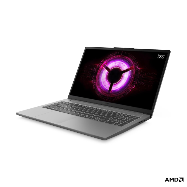 Лаптоп Lenovo LOQ Essential 15ARP10E, AMD Ryzen 7 7735HS 8C (3.2 / 4.7 GHz, 16MB Cache), 15.6'' (39.62 cm) FHD IPS Anti-glare Display, NVIDIA GF RTX4050 6GB GDDR6 DLSS 3, 16GB DDR5, 512GB M.2 NVMe SSD, No OS