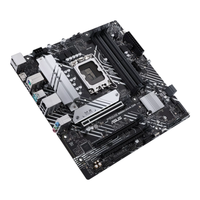 Дънна платка Asus Prime B660M-A D4-CSM, B660, LGA1700, DDR4, PCI-E 4.0, 4x SATA 6Gb/s, 2x M.2, HDMI, DisplayPort, mATX