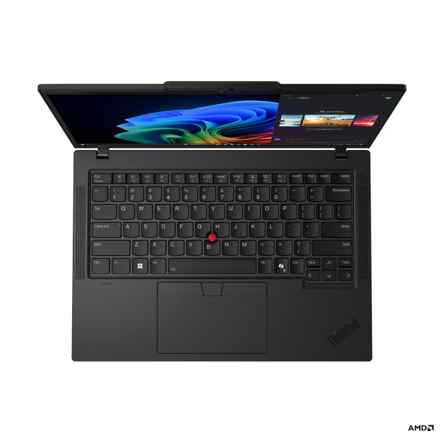 Лаптоп Lenovo ThinkPad T14 G6, AMD Ryzen AI 7 PRO 350 8C (3.5 / 5.0 GHz, 16MB Cache), 14.0" (35.56 cm) 2.8K OLED Anti-Reflection Display, Touchscreen, AMD Radeon 860M, 32GB DDR5, 1 TB M.2 NVMe SSD, Windows 11 Pro