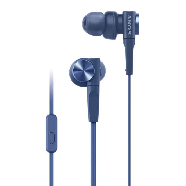 Слушалки Sony Headset MDR-XB55AP, микрофон, тип "тапи", 3.5 mm jack, Сини