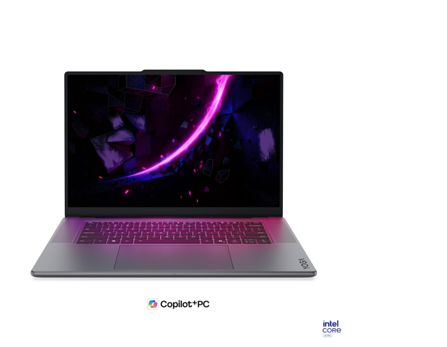 Лаптоп Lenovo Yoga Pro 9 16IPH11, Intel Core Ultra 9 386H 16C (1.6 / 4.9 GHz, 18MB Cache), 16" (40.64cm) 3.2K OLED 1000nits 120Hz Glossy Display, NVIDIA GF RTX5070 12GB GDDR7 DLSS 4, 64GB LPDDR5X, 1TB M.2 NVMe SSD, Windows 11 Home
