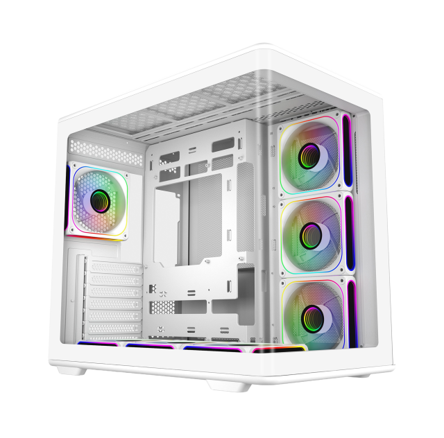 Кутия Cooler Master Elite 600 White, Middle Tower, 2x USB-A​, 1x USB Type-C, ATX / Micro ATX / Mini ITX