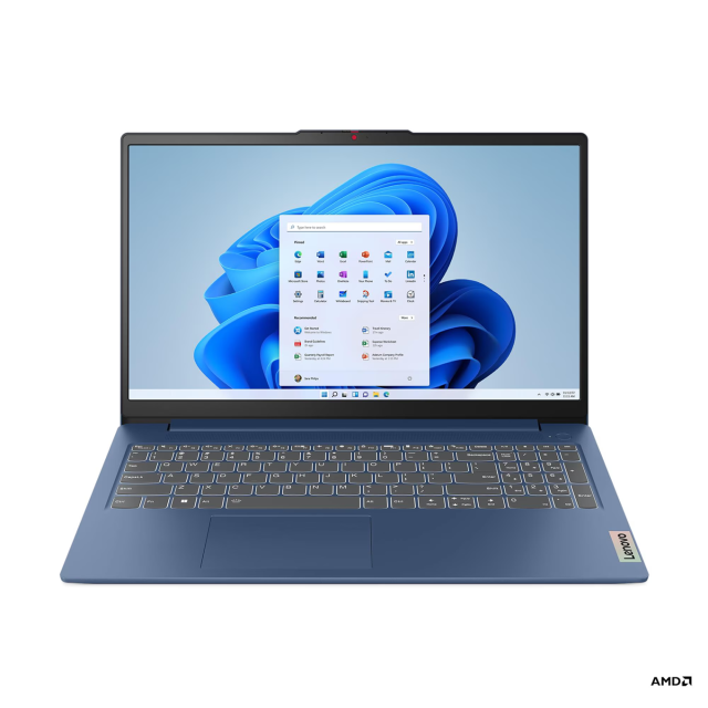 Лаптоп Lenovo IdeaPad Slim 3 15ABR8, AMD Ryzen 7 5825U 8C (2.0 / 4.5 GHz, 16MB Cache), 15.6'' (39.62 cm) FHD IPS Anti-glare Display, 16GB DDR4, 512GB M.2 NVMe SSD, Free DOS