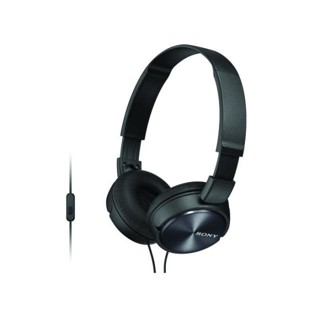 Слушалки Sony Headset MDR-ZX310AP, микрофон, 3,5 мм жак, Черни