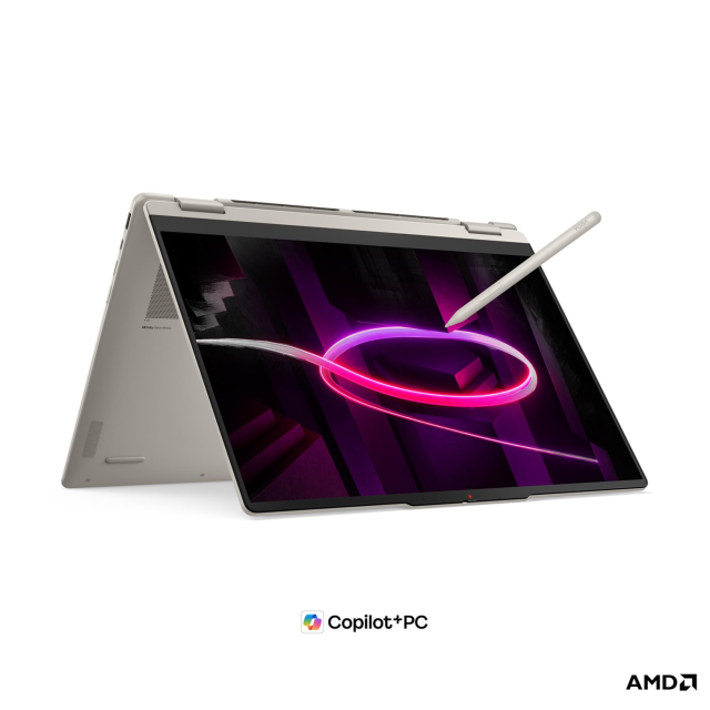 Лаптоп Lenovo Yoga 7 2-in-1 16AGP11, AMD Ryzen AI 7 445 6C (2.0 / 4.6 GHz, 8MB Cache), 16.0" (40.64 cm) 2.8K WQXGA+ OLED Display, Touchscreen, 32GB LPDDR5X, 1TB M.2 NVMe SSD, Windows 11 Home 