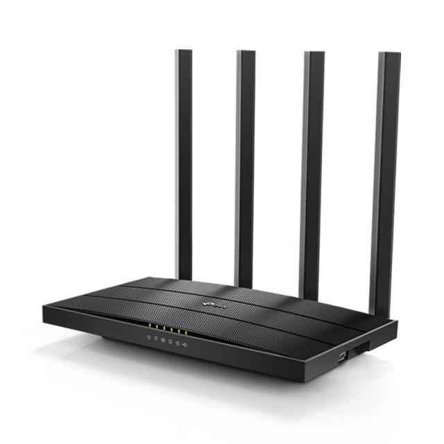 Рутер TP-Link Archer C6U, 1200Mbps, 2.4GHz (300 Mbps)/ 5GHz (867 Mbps), Wireless AC, 4x LAN 10/100/1000, 1x WAN 10/100/1000, USB