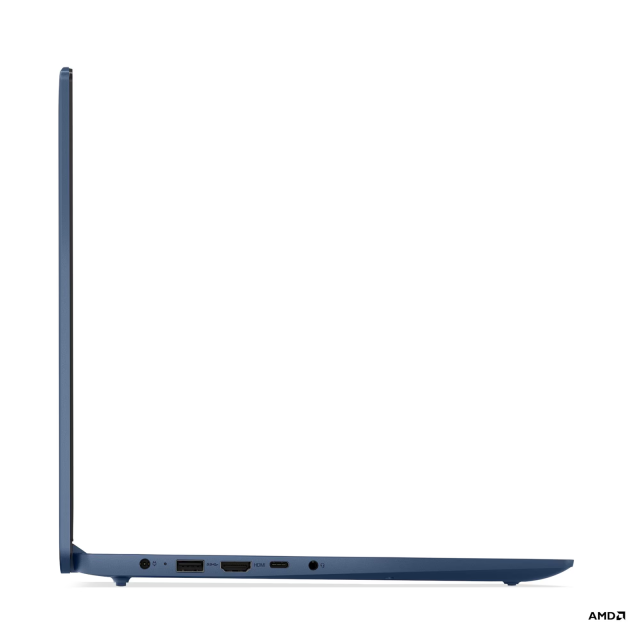 Лаптоп Lenovo IdeaPad Slim 3 15AMN8, AMD Ryzen 5 40 4C (2.8 / 4.3 GHz, 4MB Cache), 15.6'' (39.62 cm) FHD IPS Anti-glare Display, 16GB LPDDR5, 512GB M.2 NVMe SSD, Free DOS