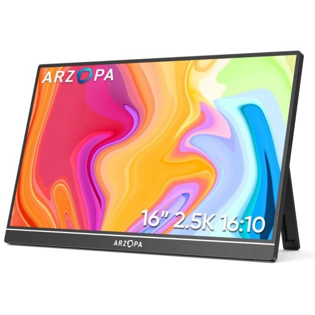 Монитор Arzopa Z1RC Portable Monitor, 16.1" (40.89cm) 2.5K IPS, 60Hz, 500cd/m², 1200:1, Mini HD, USB Type-C