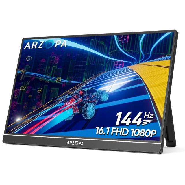 Монитор Arzopa Z1FC with Sleeve Bag Portable Monitor, 16.1" (40.89cm) FHD IPS, 144Hz, 300cd/m², 1200:1, Mini HD, USB Type-C