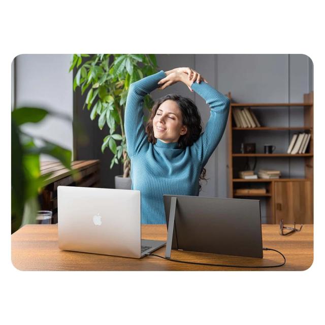 Монитор Arzopa Z1C Portable Monitor, 16.1" (40.89cm) FHD IPS, 60Hz, 300cd/m², 1000:1, Mini HD, USB Type-C