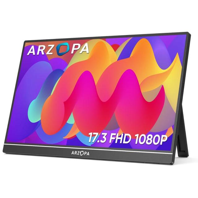 Монитор Arzopa A1M Portable Monitor, 17.3" (43.94 cm) FHD IPS, 60Hz, 300cd/m², 1000:1, Mini HD, USB Type-C