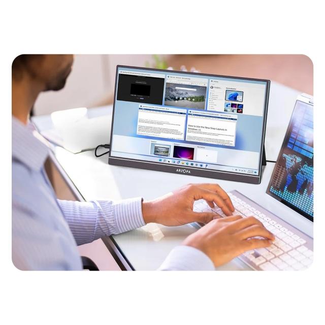 Монитор Arzopa A1M Portable Monitor, 17.3" (43.94 cm) FHD IPS, 60Hz, 300cd/m², 1000:1, Mini HD, USB Type-C