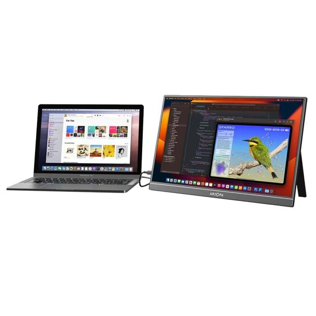 Монитор Arzopa A1M Portable Monitor, 17.3" (43.94 cm) FHD IPS, 60Hz, 300cd/m², 1000:1, Mini HD, USB Type-C