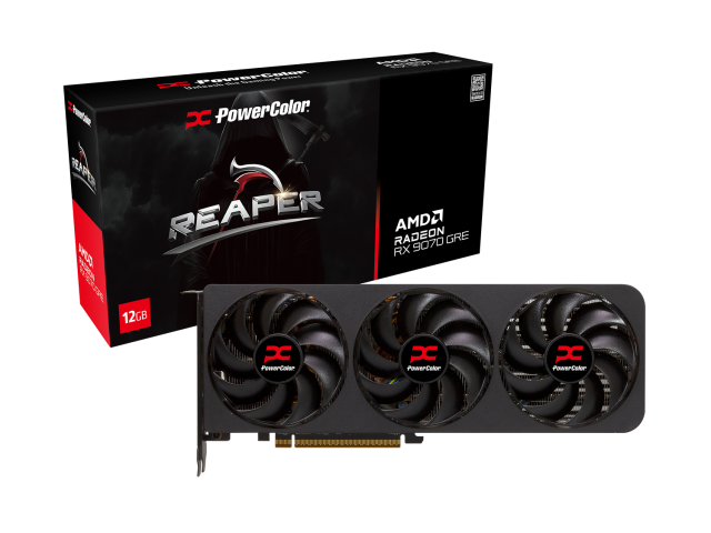 Видео карта PowerColor Radeon RX 9070 GRE Reaper 12GB GDDR6, HDMI, 3x DP