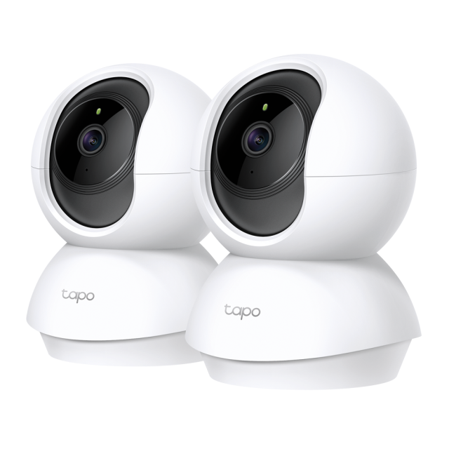 Камера IP TP-Link Tapo C200P2, Pan/Tilt, IR осветленост, H.264, Wi-Fi, аудио, microSD слот, 2бр. камери
