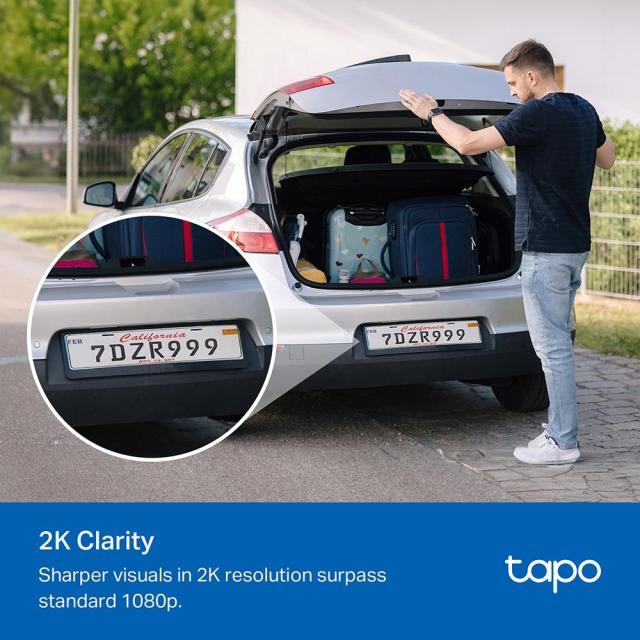 Камера IP TP-Link Tapo C410 (2-pack), насочена "bullet" камера, 3MPix, H.264, IR осветеност, външна IP65, Wi-Fi, microSD слот, микрофон и говорител