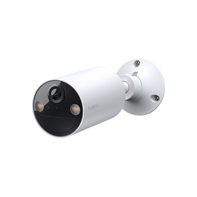 Камера IP TP-Link Tapo C410 (4-pack), насочена "bullet" камера, 3MPix, H.264, IR осветеност, външна IP65, Wi-Fi, microSD слот, микрофон и говорител