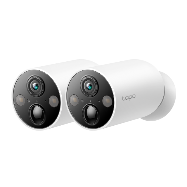 Камера IP TP-Link Tapo C425 (2-pack), насочена "bullet" камера, 4MPix, IR осветеност, външна IP66, Wi-Fi, microSD слот, 2бр.