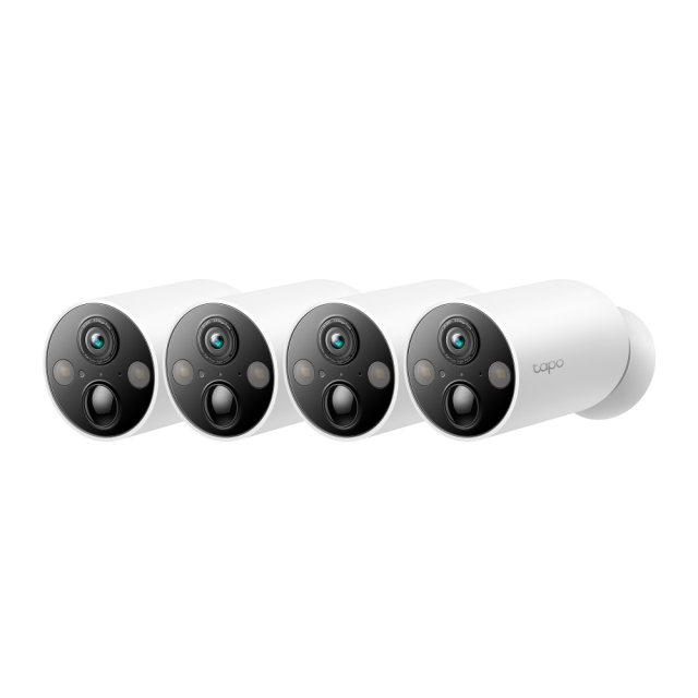 Камера IP TP-Link Tapo C425 (4-pack), насочена "bullet" камера, 4MPix, IR осветеност, външна IP66, Wi-Fi, microSD слот, 4бр.
