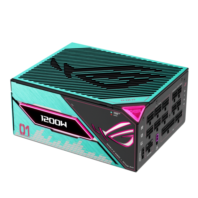 Захранване ASUS ROG Thor 1200W Platinum III Hatsune Miku Edition, Active PFC, ATX 3.1, PCIe 5.1, 80 Plus Platinum, Fully Modular