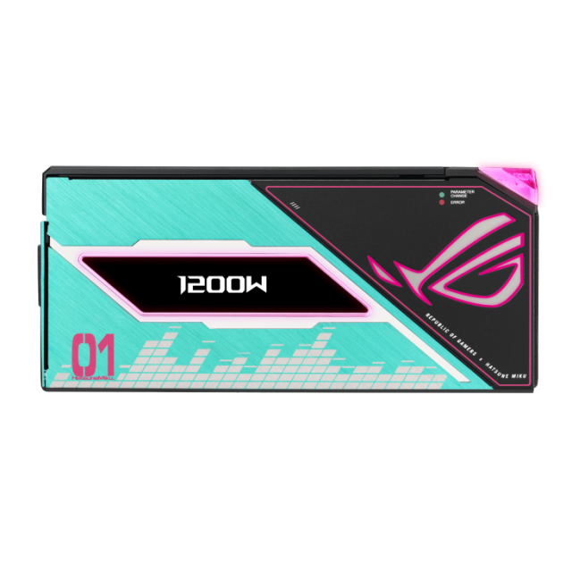 Захранване ASUS ROG Thor 1200W Platinum III Hatsune Miku Edition, Active PFC, ATX 3.1, PCIe 5.1, 80 Plus Platinum, Fully Modular