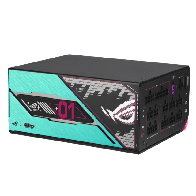 Захранване ASUS ROG Thor 1200W Platinum III Hatsune Miku Edition, Active PFC, ATX 3.1, PCIe 5.1, 80 Plus Platinum, Fully Modular