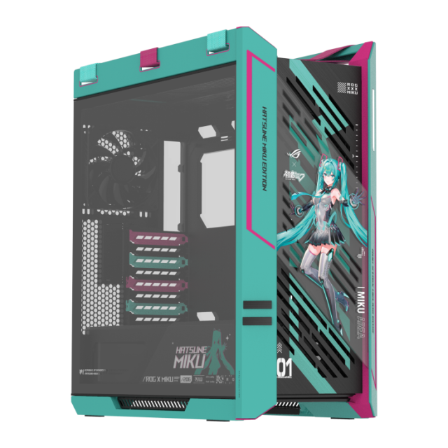Кутия ASUS ROG Strix Helios II Hatsune Miku Edition, Mid-Tower, 4x USB 3.2, 2x USB Type-C, E-ATX / ATX / Micro-ATX / Mini-ITX