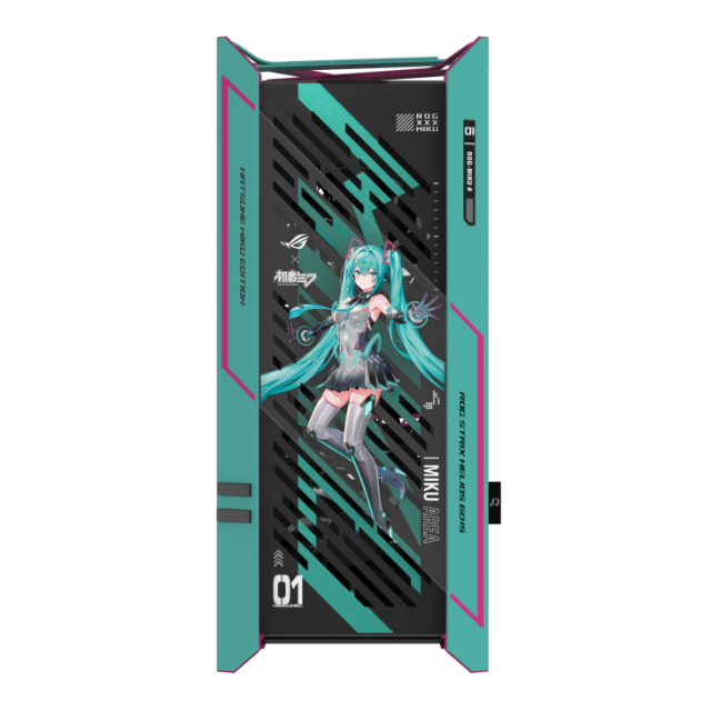 Кутия ASUS ROG Strix Helios II Hatsune Miku Edition, Mid-Tower, 4x USB 3.2, 2x USB Type-C, E-ATX / ATX / Micro-ATX / Mini-ITX