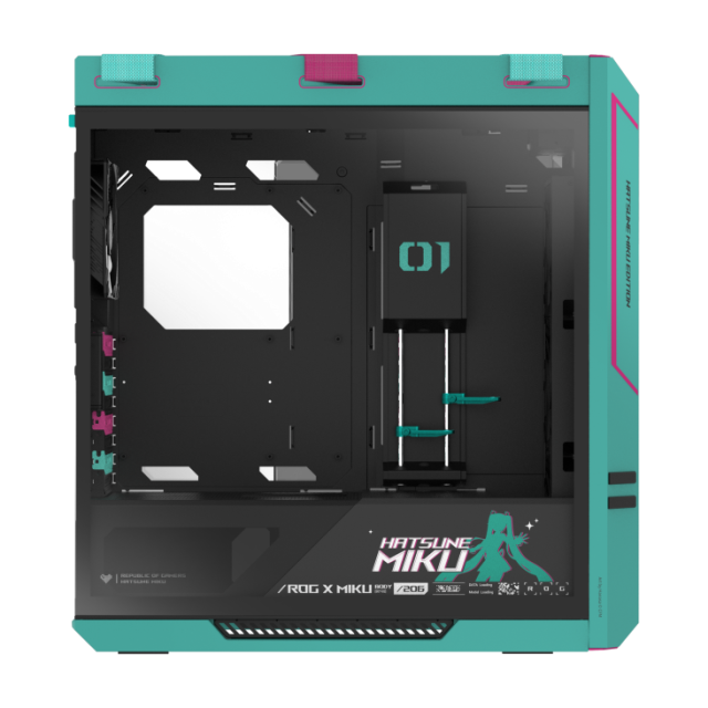 Кутия ASUS ROG Strix Helios II Hatsune Miku Edition, Mid-Tower, 4x USB 3.2, 2x USB Type-C, E-ATX / ATX / Micro-ATX / Mini-ITX