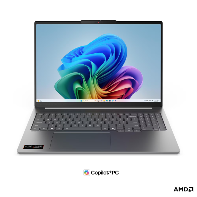 Лаптоп Lenovo IdeaPad Pro 5 16AGP11, AMD Ryzen AI 7 450 8C (2.0 / 5.1 GHz, 16MB Cache), 16.0" (40.64 cm) 2.8K OLED Glossy Display, 32GB LPDDR5X, 1TB M.2 NVMe SSD, Free DOS