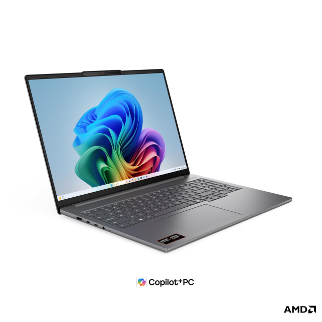 Лаптоп Lenovo IdeaPad Pro 5 16AGP11, AMD Ryzen AI 7 450 8C (2.0 / 5.1 GHz, 16MB Cache), 16.0" (40.64 cm) 2.8K OLED Glossy Display, 32GB LPDDR5X, 1TB M.2 NVMe SSD, Free DOS