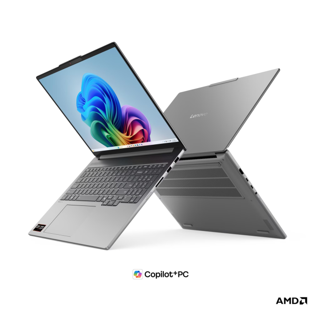Лаптоп Lenovo IdeaPad Pro 5 16AGP11, AMD Ryzen AI 7 450 8C (2.0 / 5.1 GHz, 16MB Cache), 16.0" (40.64 cm) 2.8K OLED Glossy Display, 32GB LPDDR5X, 1TB M.2 NVMe SSD, Free DOS
