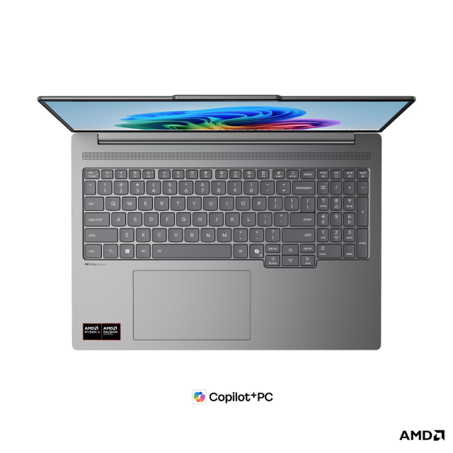 Лаптоп Lenovo IdeaPad Pro 5 16AGP11, AMD Ryzen AI 7 450 8C (2.0 / 5.1 GHz, 16MB Cache), 16.0" (40.64 cm) 2.8K OLED Glossy Display, 32GB LPDDR5X, 1TB M.2 NVMe SSD, Free DOS