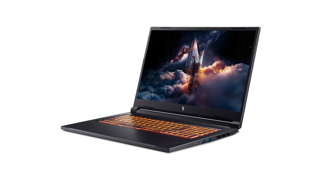 Лаптоп Acer Nitro V 17 AI ANV17-41-R6Q5, AMD Ryzen 7 260 8C (3.8 / 5.1 GHz, 16MB Cache), 17.3" (43.94 cm) WQHD IPS, NVIDIA GeForce RTX 5060 8GB GDDR7 DLSS 4, 16 GB DDR5, 1 TB M.2 NVMe SSD, Linux