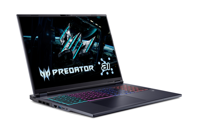Лаптоп Acer Predator Helios Neo 18 AI PHN18-72-76RA, Intel Core Ultra 7 255HX 20C (1.80 / 5.20 GHz, 36MB Cache), 18.0" (45.72 cm) WQXGA IPS, NVIDIA GeForce RTX 5060 8GB GDDR7 DLSS 4, 16GB DDR5, 1 TB M.2 NVMe SSD, Linux 