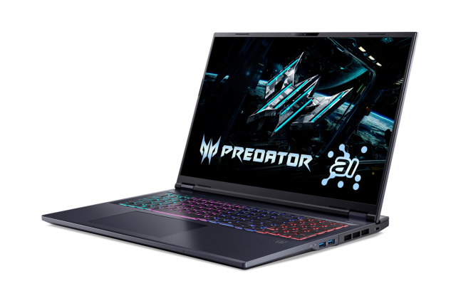 Лаптоп Acer Predator Helios Neo 18 AI PHN18-72-77L2, Intel Core Ultra 7 255HX 20C (1.80 / 5.20 GHz, 36MB Cache), 18.0" (45.72 cm) WQXGA IPS, NVIDIA GeForce RTX 5070 8GB GDDR7 DLSS 4, 16GB DDR5, 1TB M.2 NVMe SSD, 