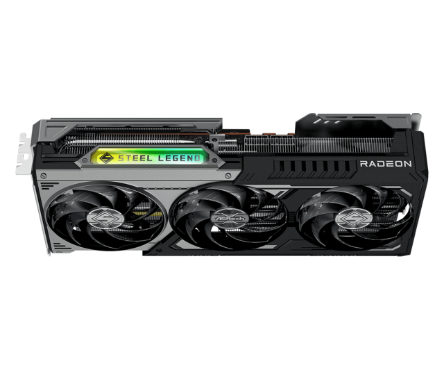 Видео карта ASRock Radeon RX 9070 GRE Steel Legend Dark 12GB OC GDDR6, 192-bit, HDMI, DisplayPort